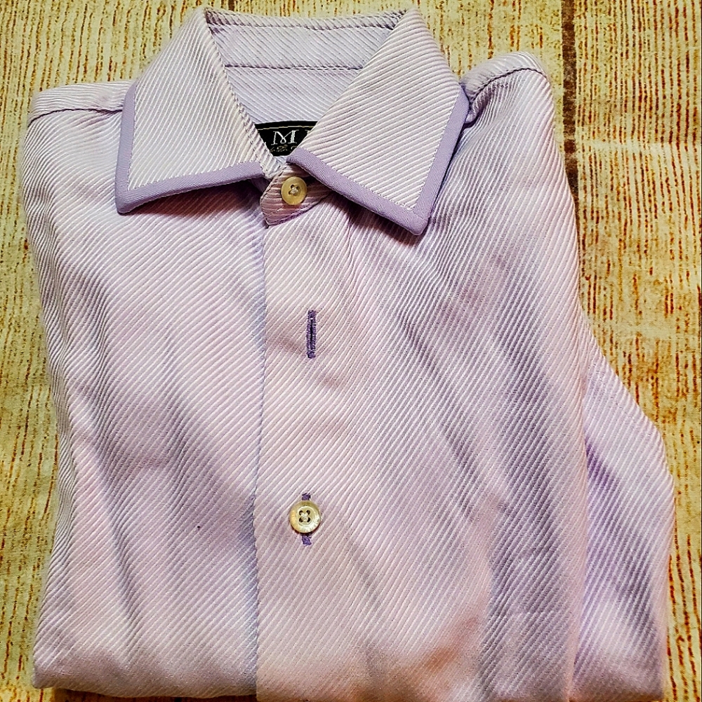 Ilmio purple textured dress shirt approx sz 8